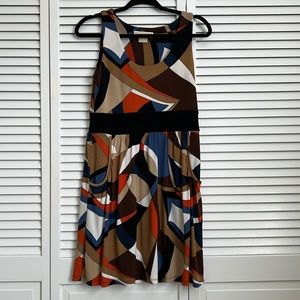 Michael Kors Printed Short Sleeve Dress Petite Small